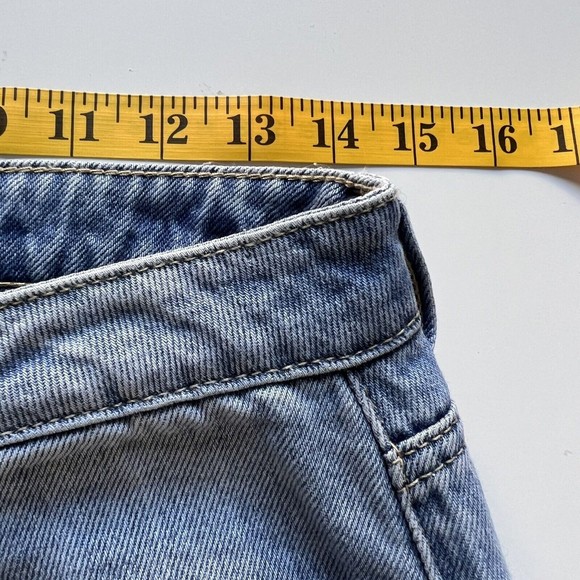 Kancan Jeans Womens 5/26 Light Wash Mid Rise Distressed Destroyed Tapered Denim - Picture 10 of 14